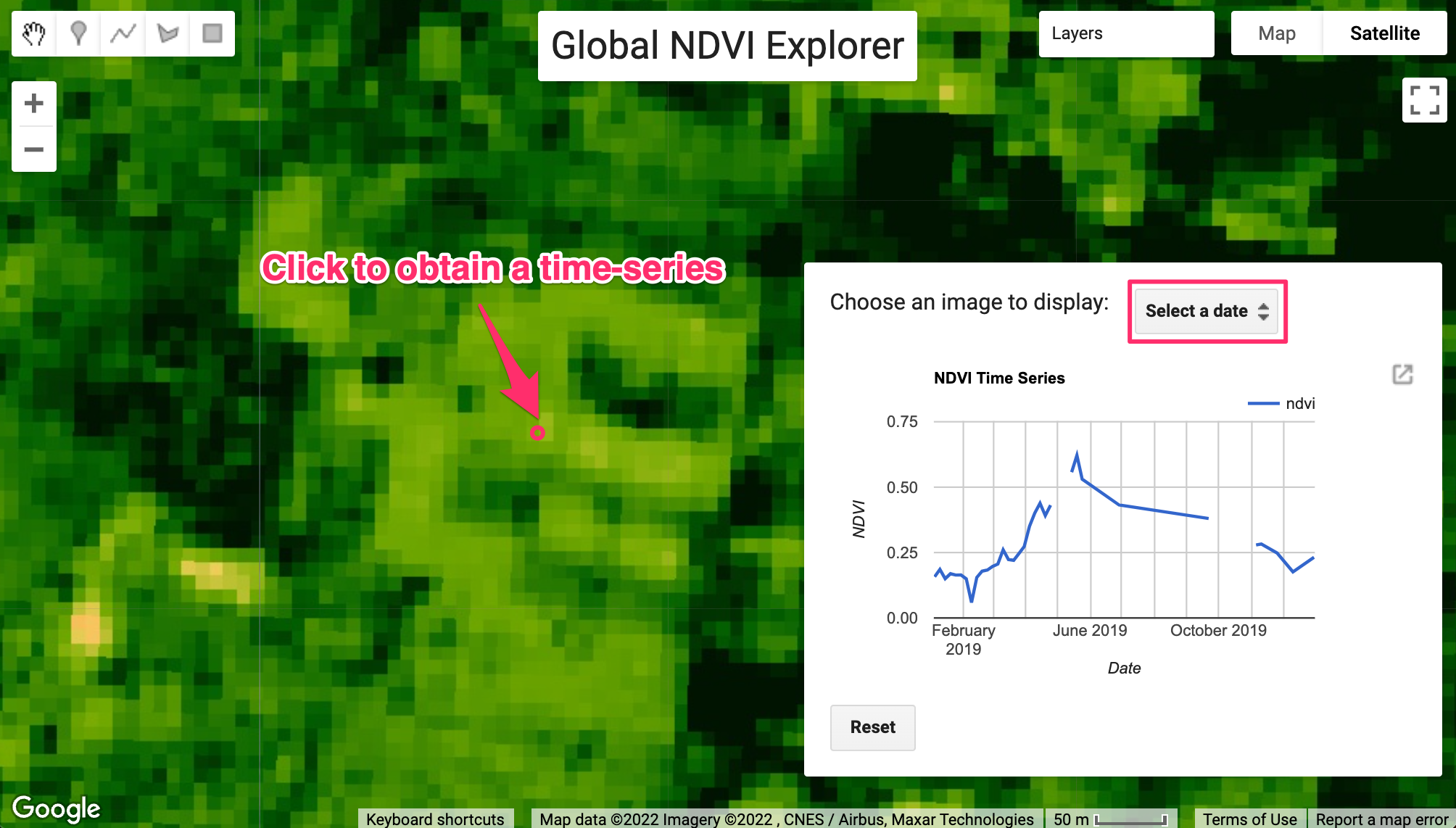Global NDVI Explorer App