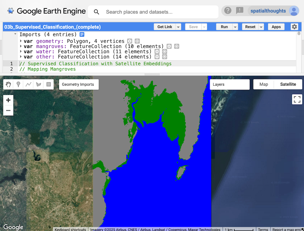 Mangrove Classification with Satellite Embedding Dataset
